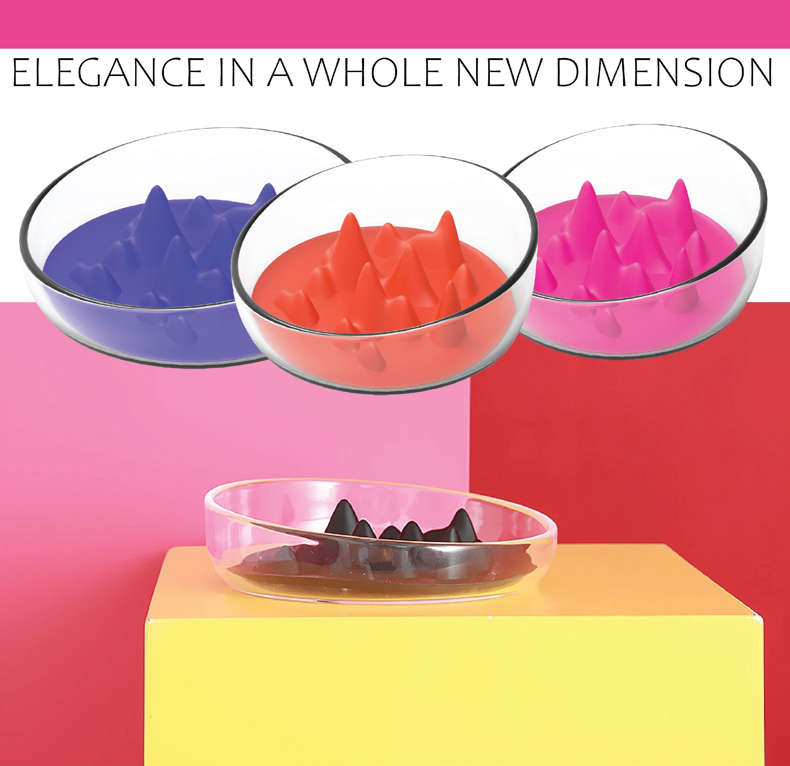 Pet Life Cirlicue Mountain Shaped Modern Slow Feeding Pet Bowl
