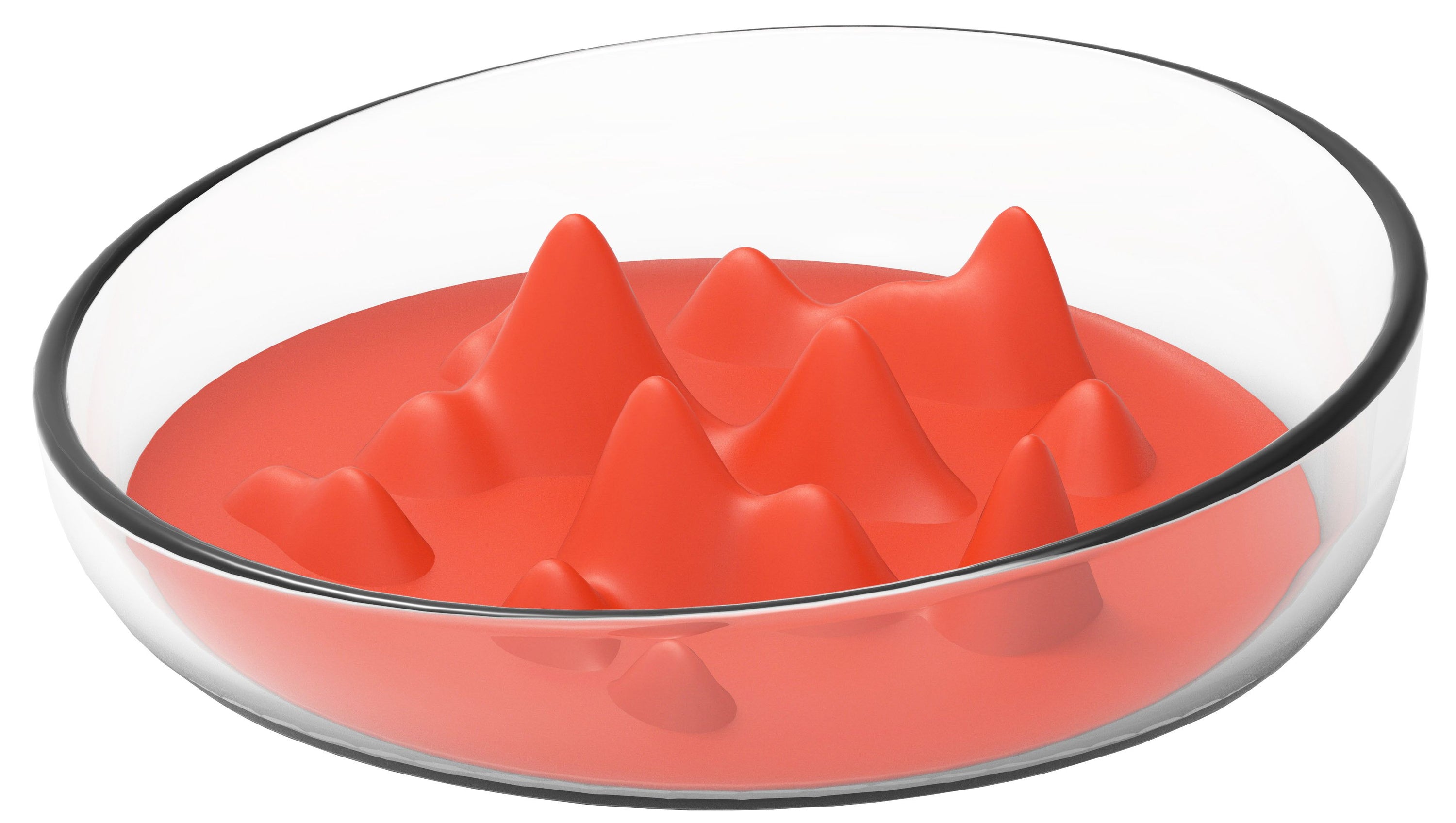 Pet Life Cirlicue Mountain Shaped Modern Slow Feeding Pet Bowl
