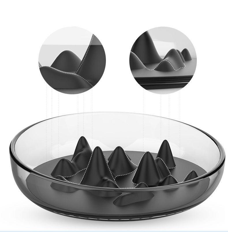 Pet Life Cirlicue Mountain Shaped Modern Slow Feeding Pet Bowl