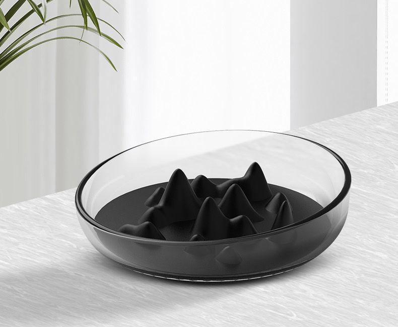 Pet Life Cirlicue Mountain Shaped Modern Slow Feeding Pet Bowl
