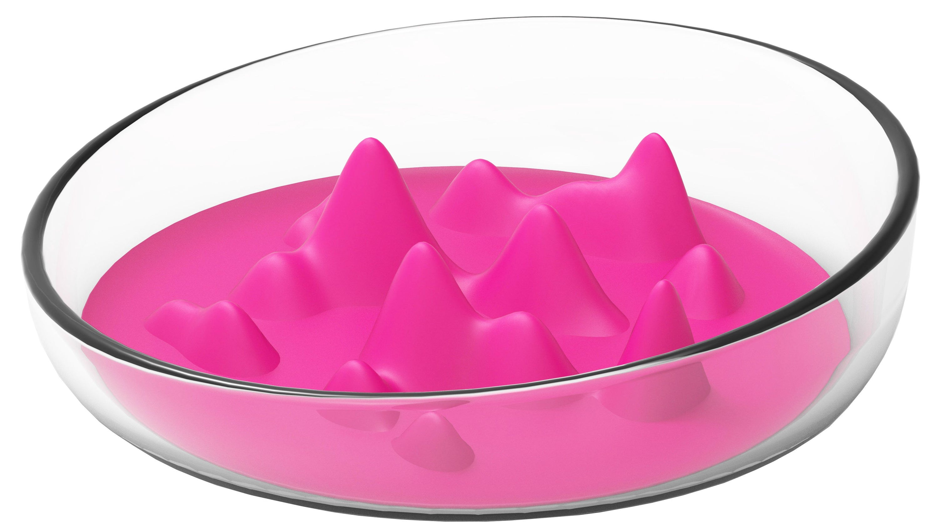Pet Life Cirlicue Mountain Shaped Modern Slow Feeding Pet Bowl