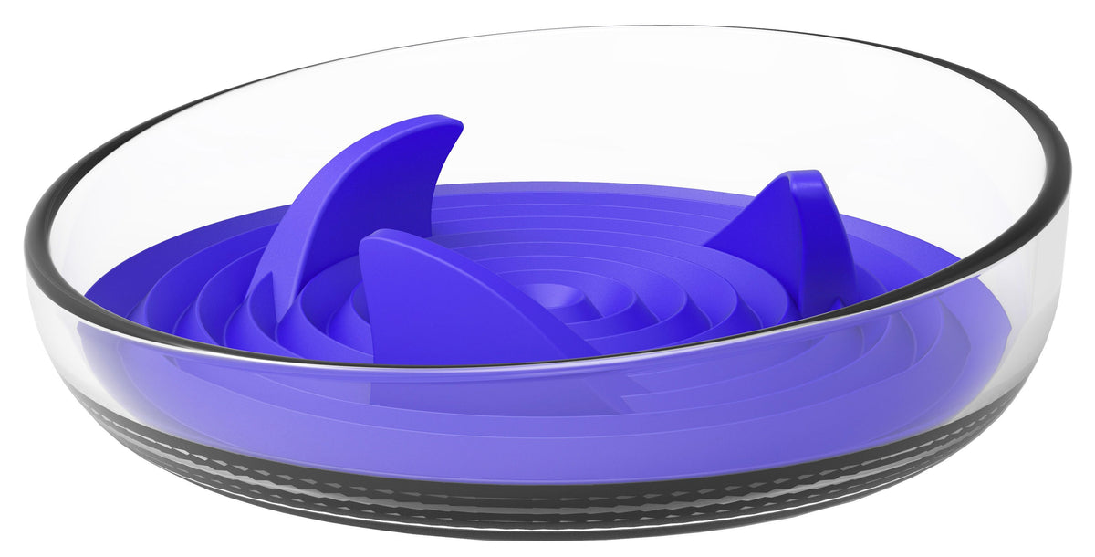 Pet Life Cirlicue Shark Fin Shaped Modern Slow Feeding Pet Bowl