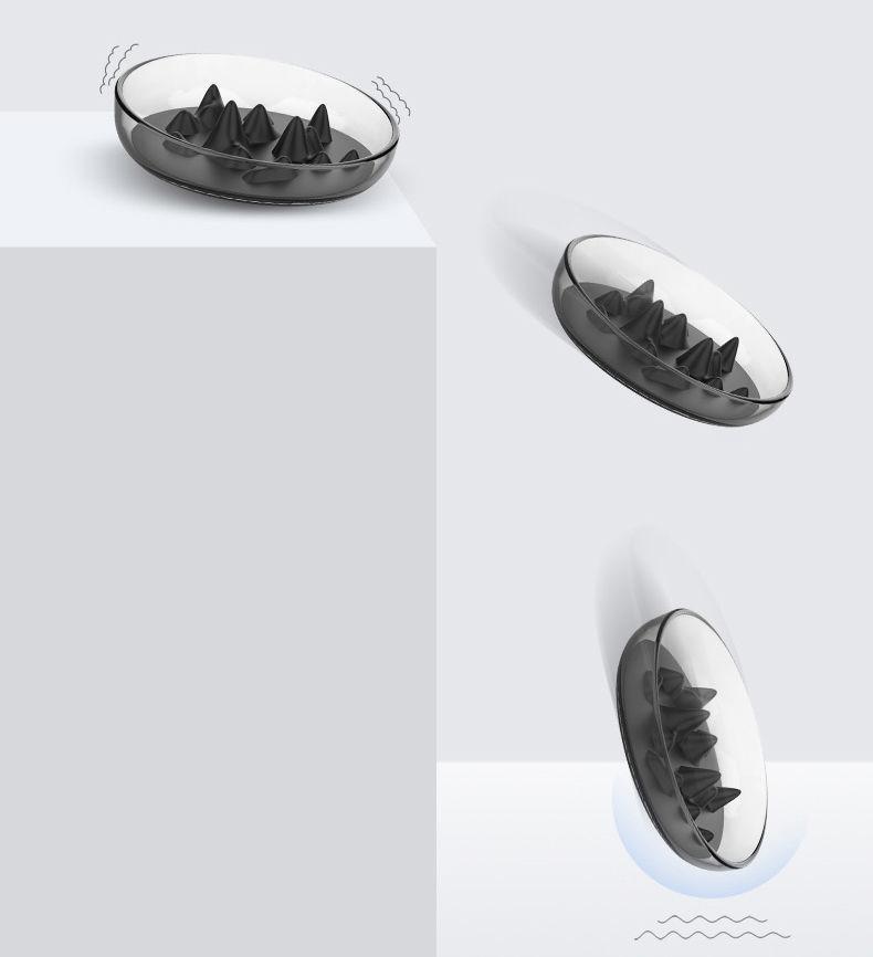 Pet Life Cirlicue Shark Fin Shaped Modern Slow Feeding Pet Bowl