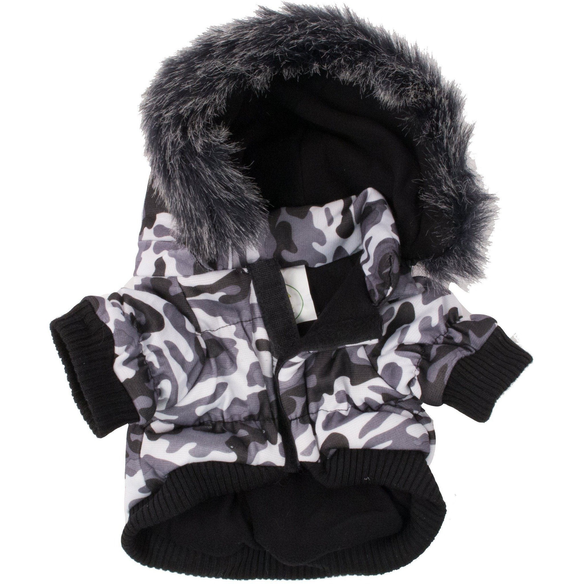 Pet Life Classic Metallic Fashion 3M Insulated Dog Coat Parka w/ Removable Hood