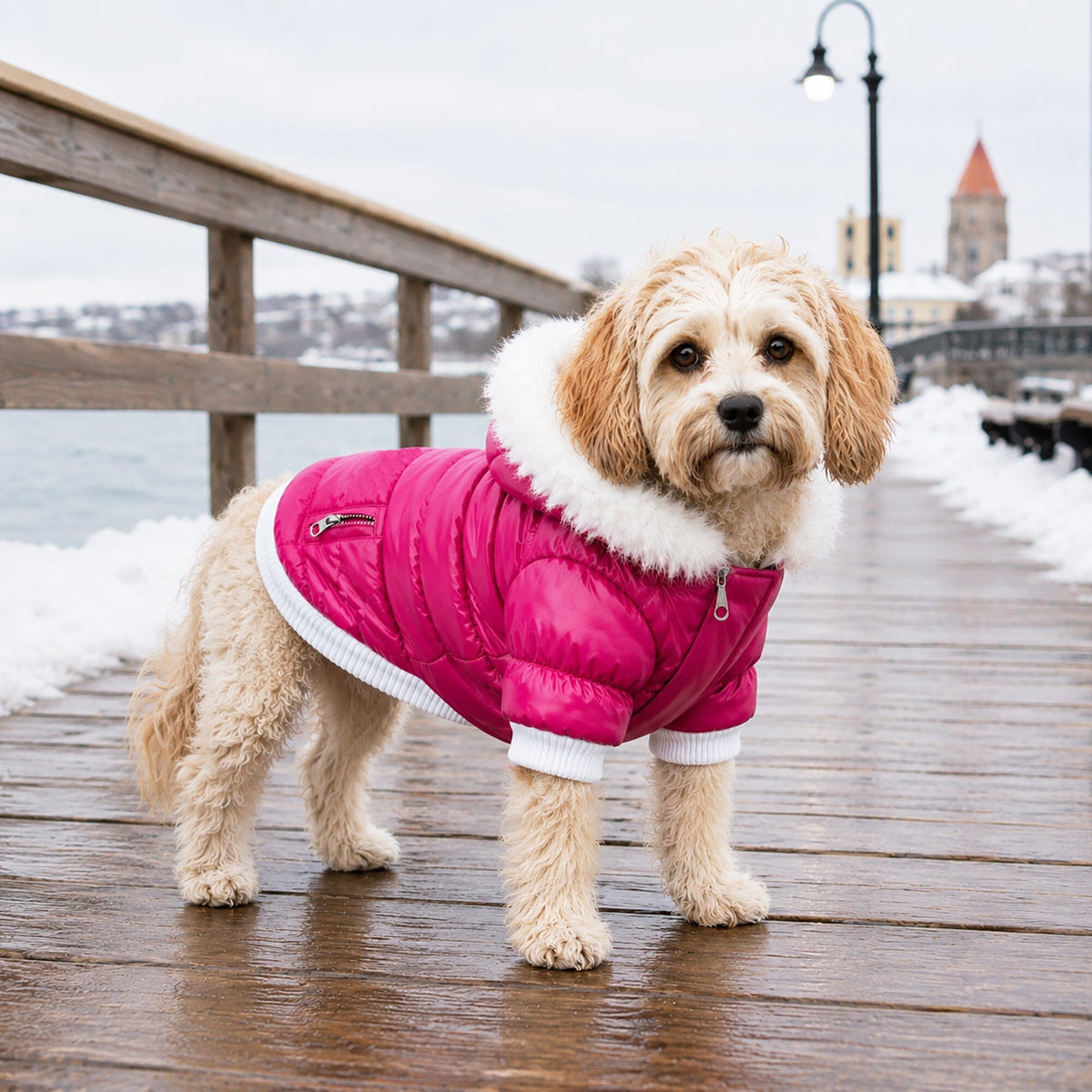 Pet Life Classic Metallic Fashion 3M Insulated Dog Coat Parka w/ Removable Hood | HT Animal Supply