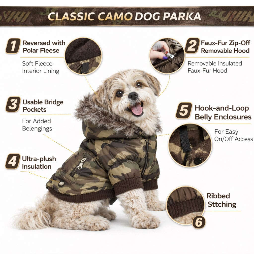 Pet Life Classic Metallic Fashion 3M Insulated Dog Coat Parka w/ Removable Hood | HT Animal Supply
