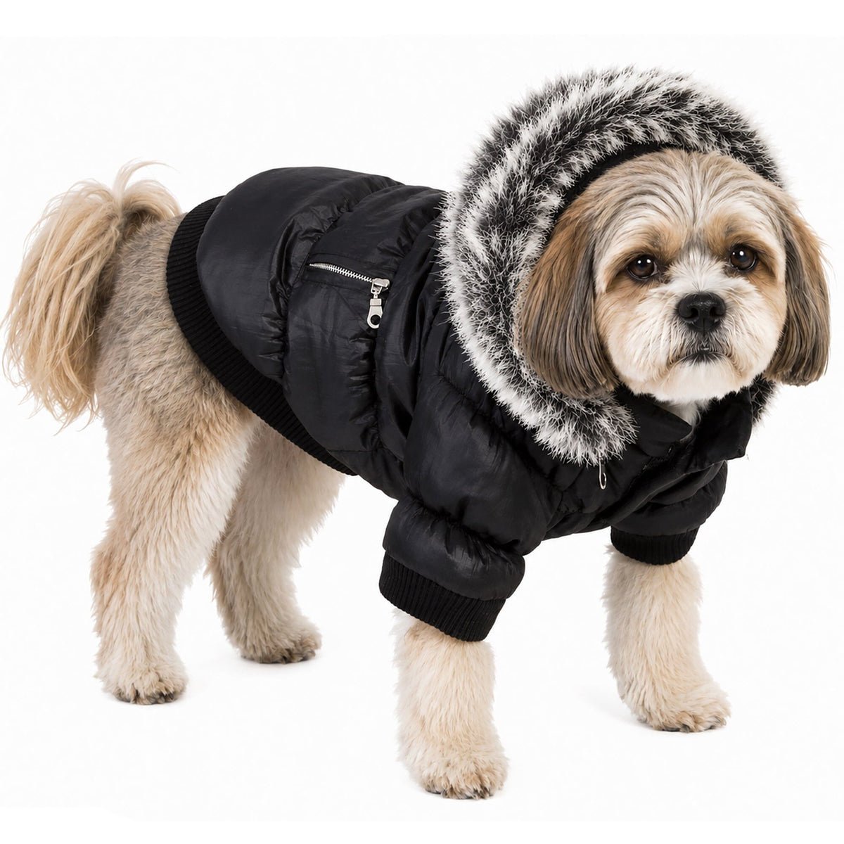 Pet Life Classic Metallic Fashion 3M Insulated Dog Coat Parka w/ Removable Hood | HT Animal Supply