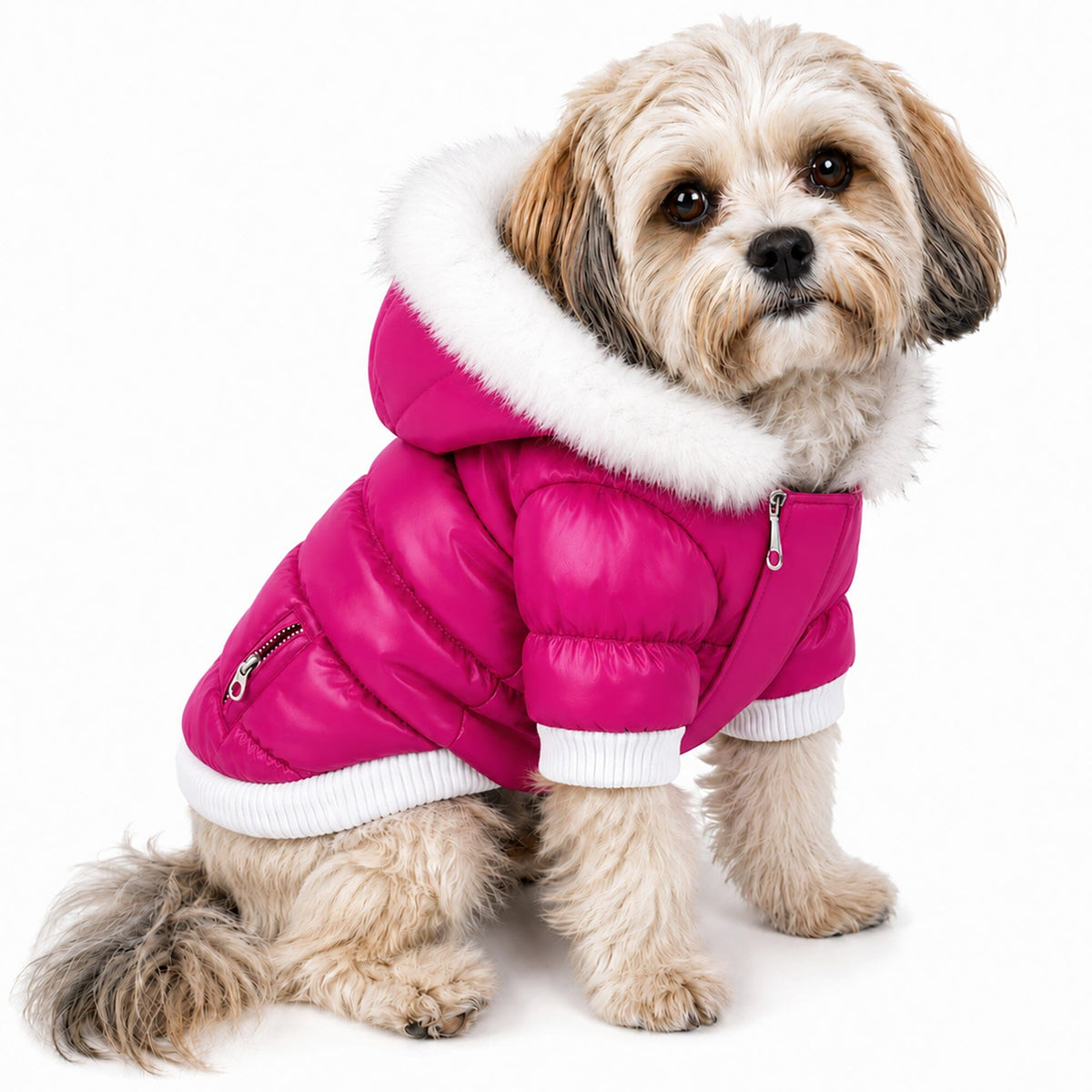 Pet Life Classic Metallic Fashion 3M Insulated Dog Coat Parka w/ Removable Hood | HT Animal Supply