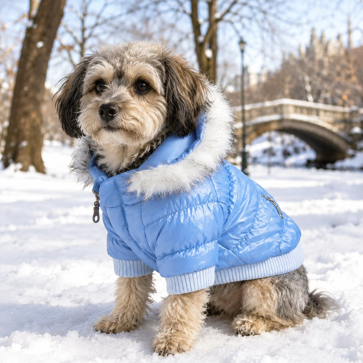 Pet Life Classic Metallic Fashion 3M Insulated Dog Coat Parka w/ Removable Hood | HT Animal Supply