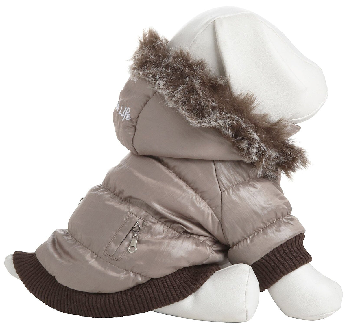 Pet Life Classic Metallic Fashion 3M Insulated Dog Coat Parka w/ Removable Hood | HT Animal Supply
