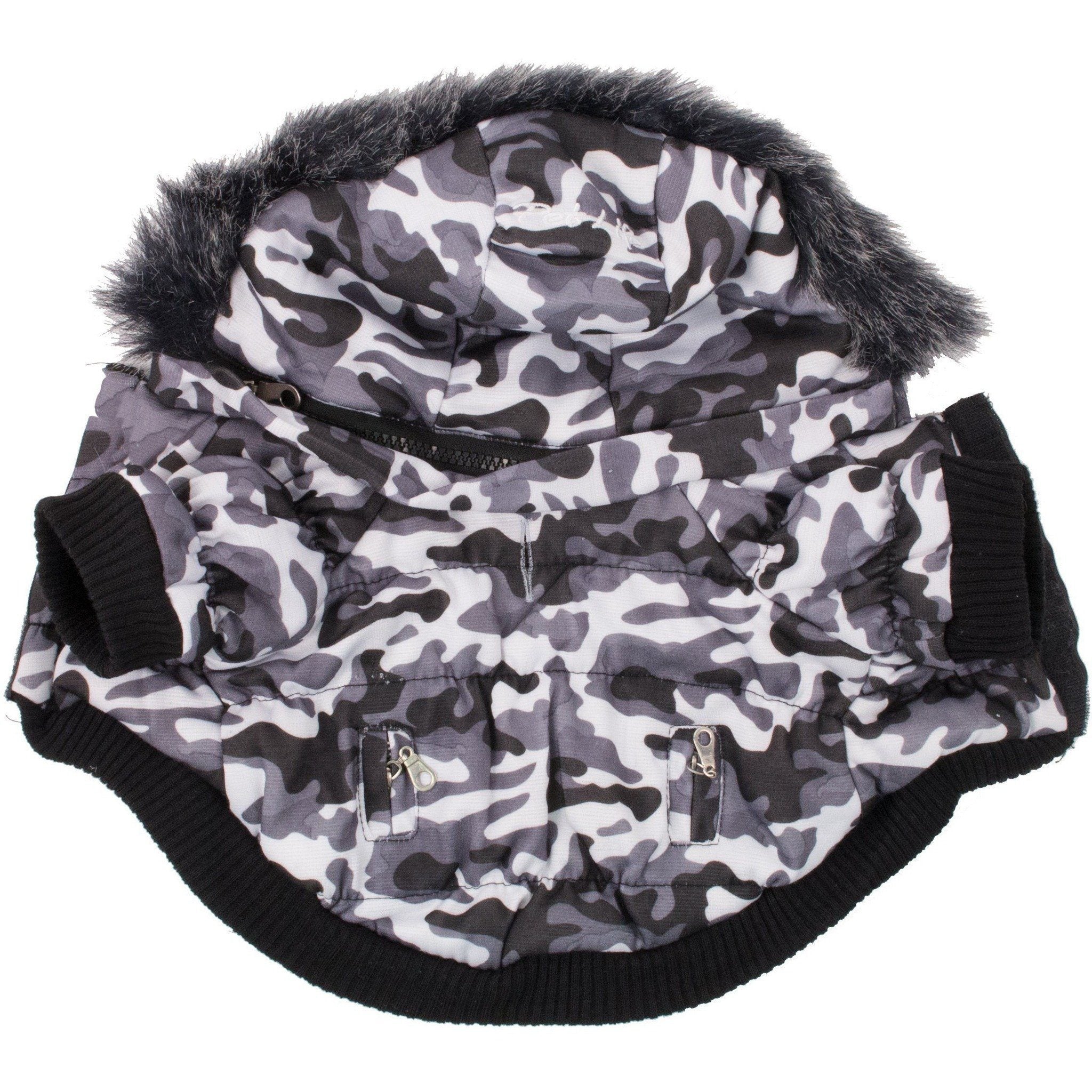 Pet Life Classic Metallic Fashion 3M Insulated Dog Coat Parka w/ Removable Hood
