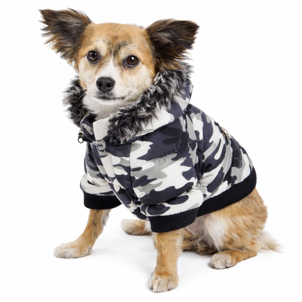 Pet Life Classic Metallic Fashion 3M Insulated Dog Coat Parka w/ Removable Hood | HT Animal Supply