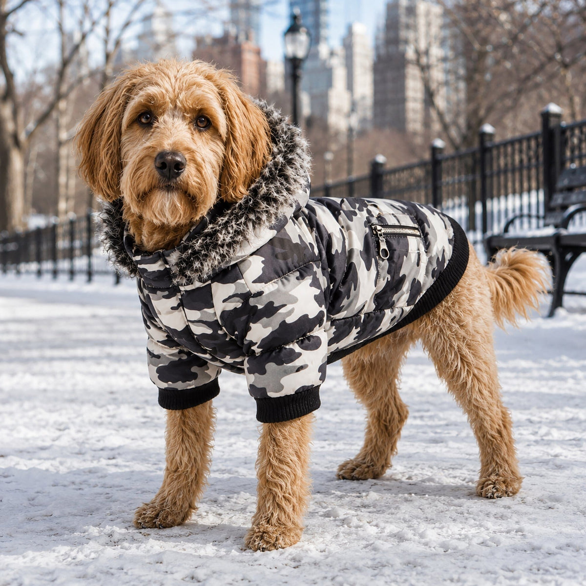 Pet Life Classic Metallic Fashion 3M Insulated Dog Coat Parka w/ Removable Hood | HT Animal Supply