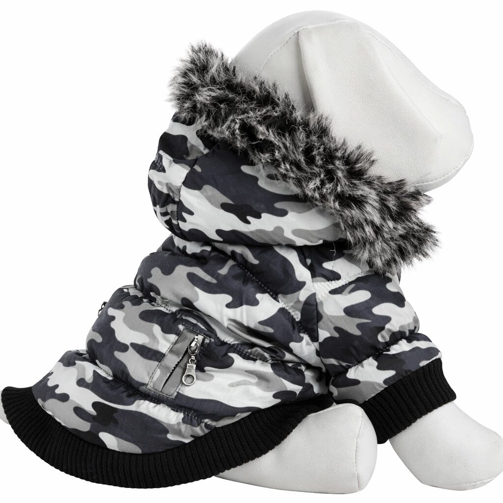 Pet Life Classic Metallic Fashion 3M Insulated Dog Coat Parka w/ Removable Hood | HT Animal Supply