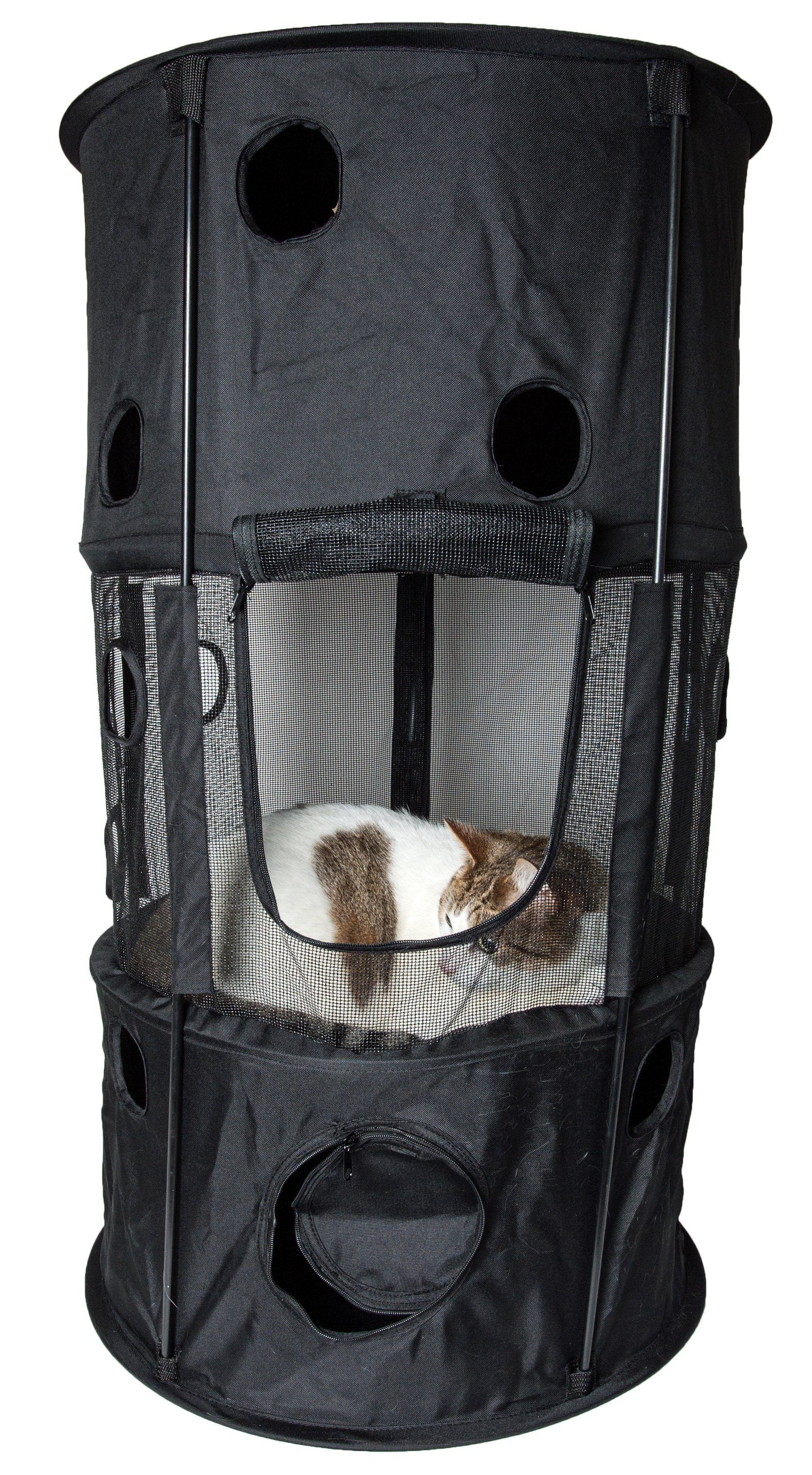 Pet Life ® Climber-Tree Play-Active Travel Collapsible Lightweight Kitty Cat Tree House Lounger