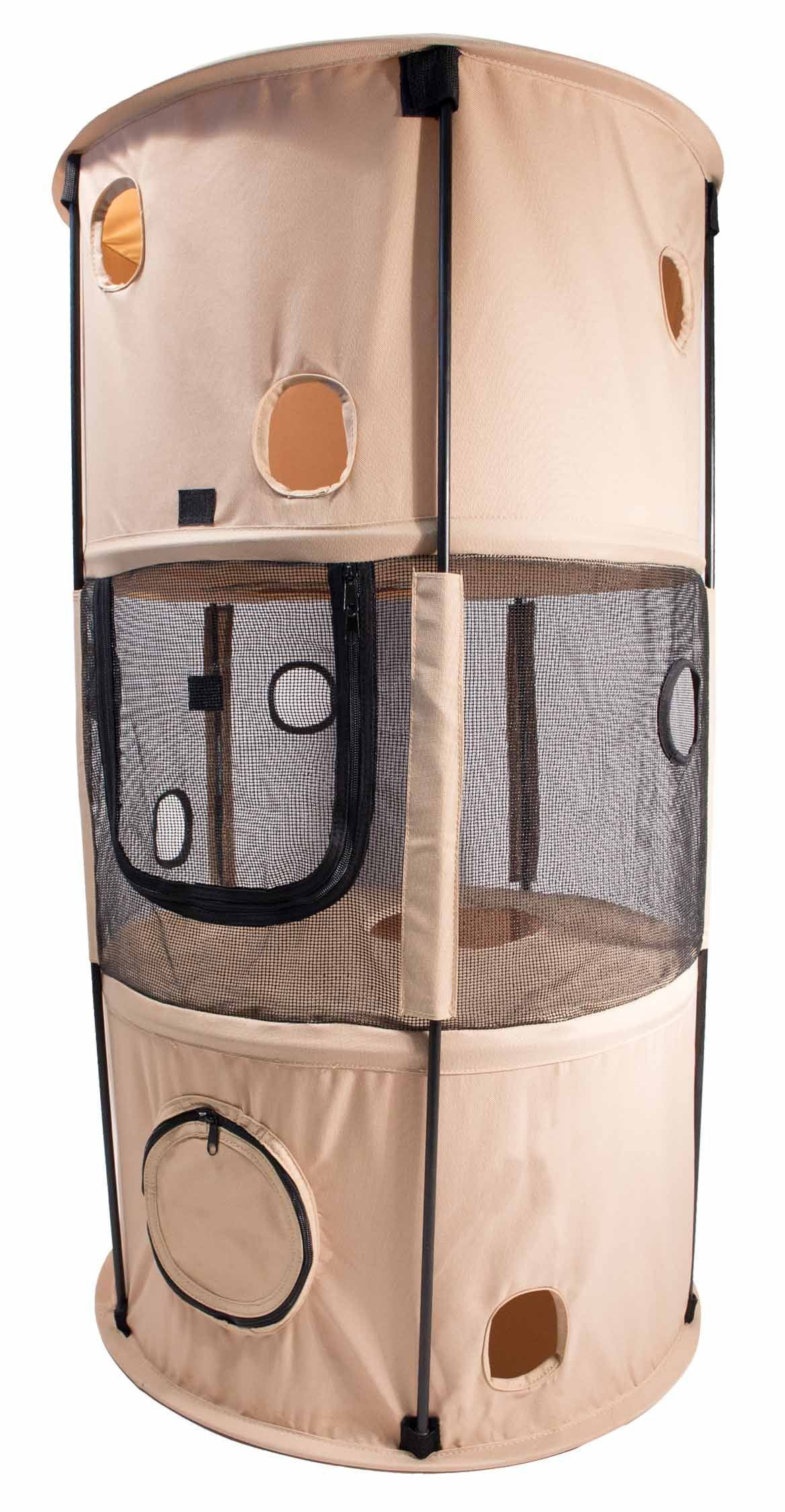 Pet Life Climber-Tree Play-Active Travel Collapsible Lightweight Kitty Cat Tree House Lounger