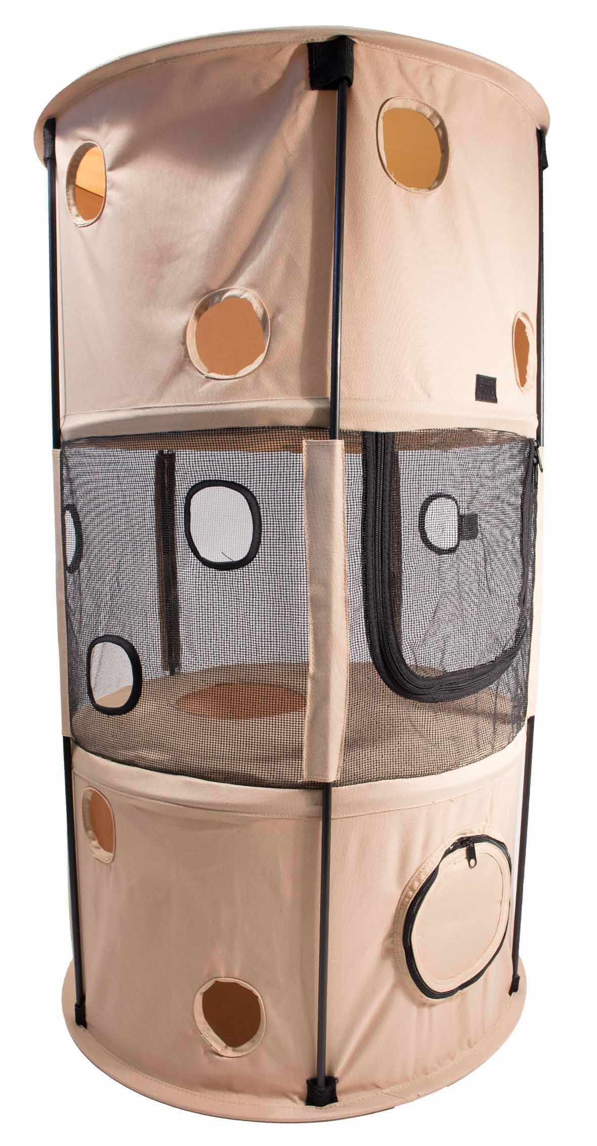 Pet Life Climber-Tree Play-Active Travel Collapsible Lightweight Kitty Cat Tree House Lounger