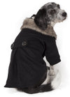 Pet Life Coast-Guard Buttoned Fashion Faux-Fur Collared Wool Dog Coat