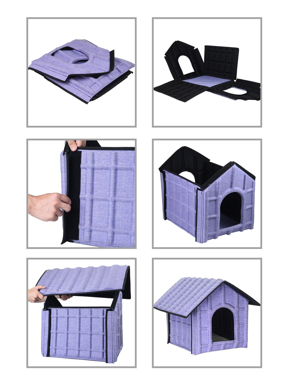 Pet Life Collapsi-Pad Folding Lightweight Travel Pet House with inner Mat