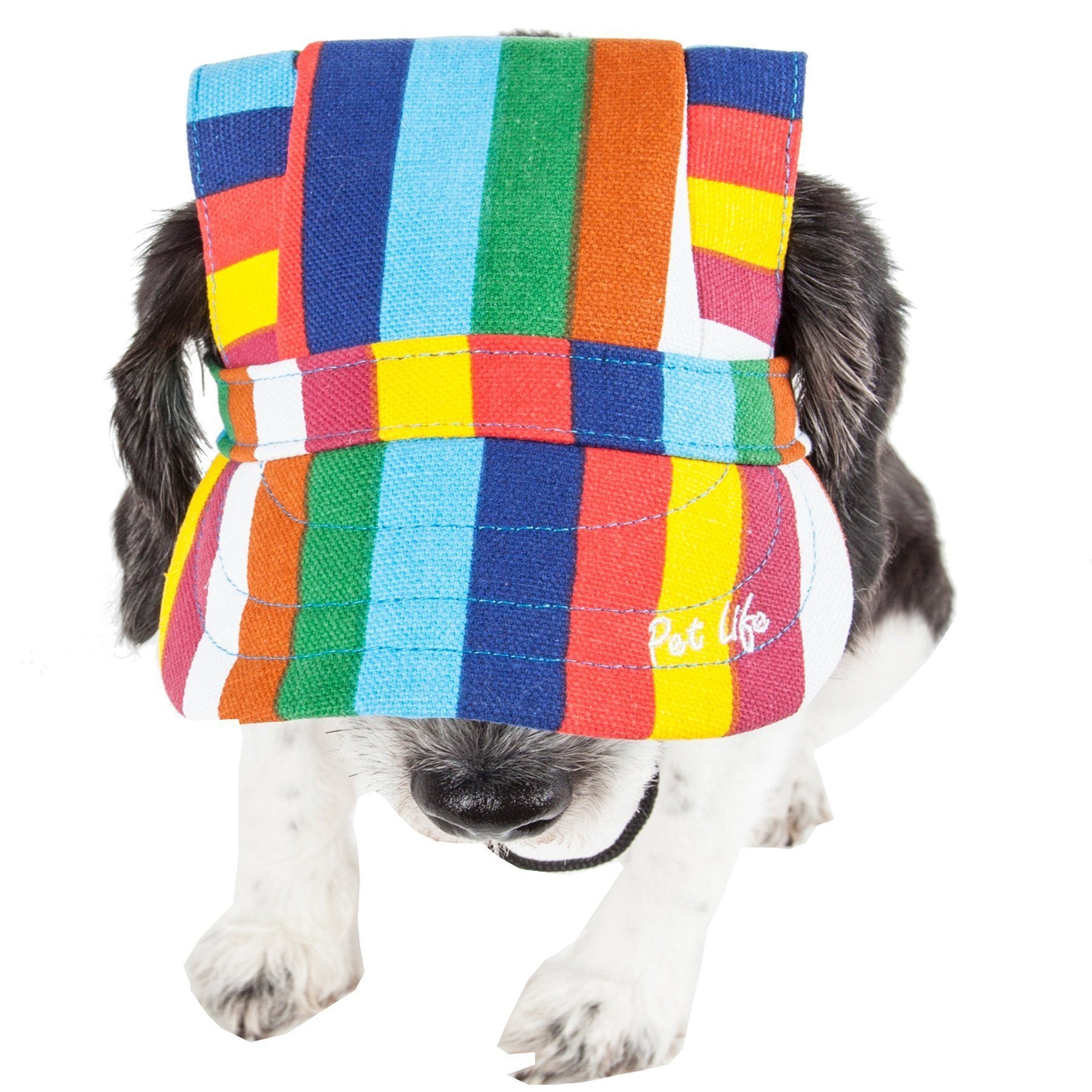 Pet Life Colorfur Floral UV Protectant Adjustable Fashion Dog Hat Cap