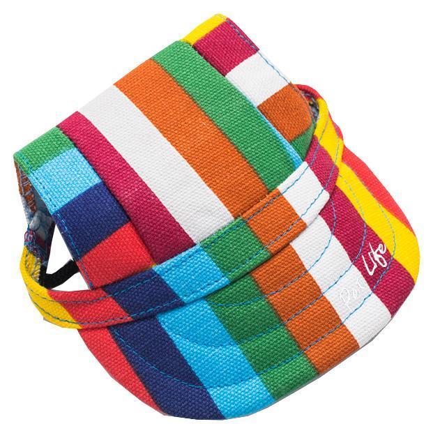 Pet Life Colorfur Floral UV Protectant Adjustable Fashion Dog Hat Cap