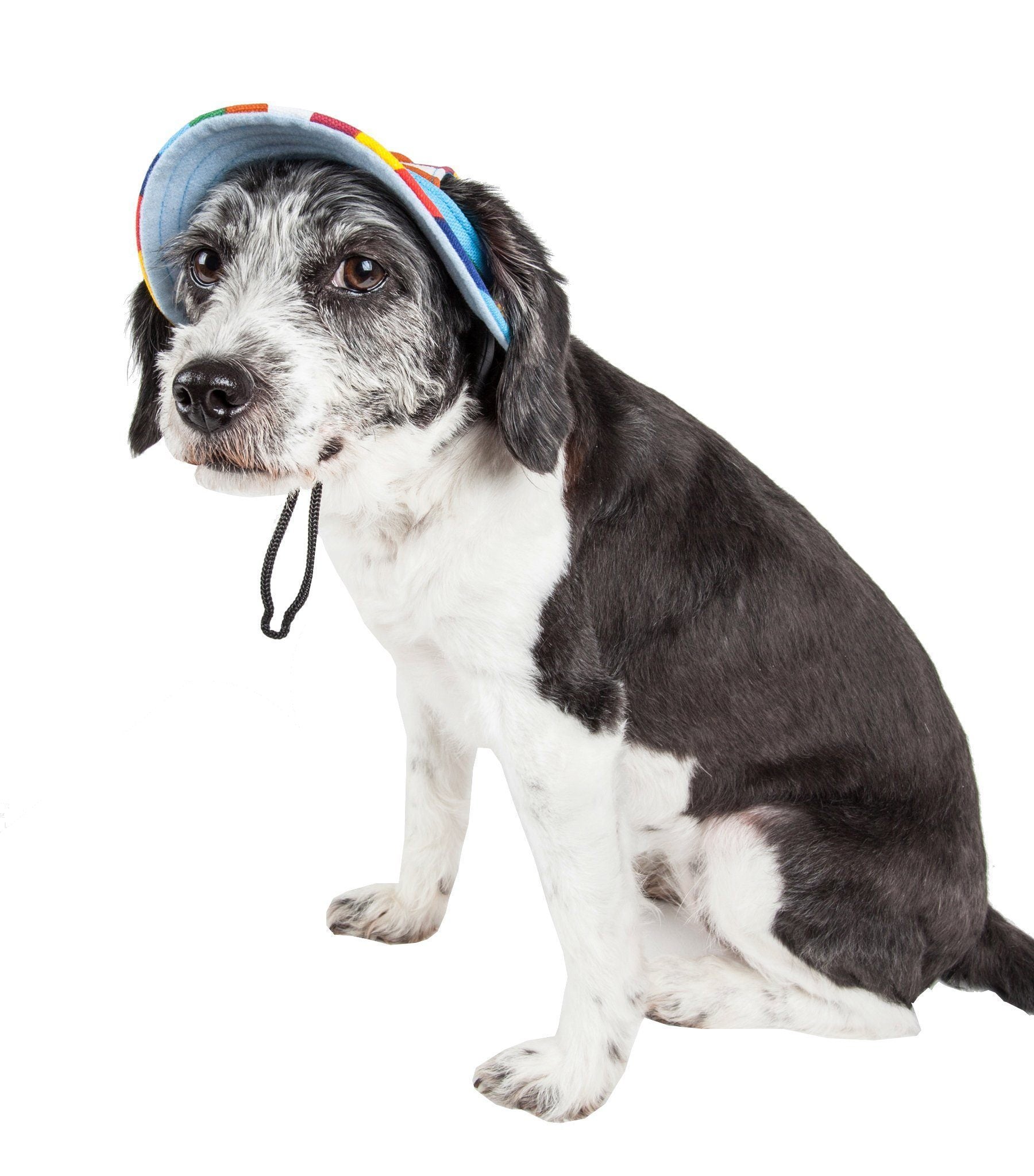 Pet Life Colorfur UV Protectant Adjustable Fashion Canopy Brimmed Dog Hat Cap