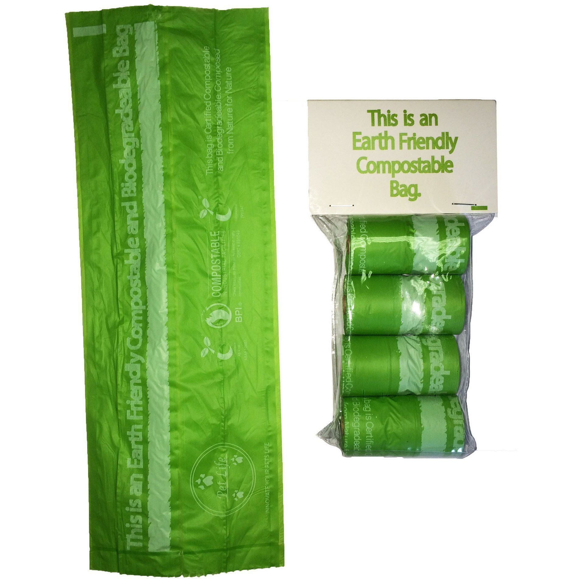 Pet Life Compostable 100% Recyclable and Biodegradable Eco-Friendly Pet Cat Dog Waste Bags from Thermoplastic Starch