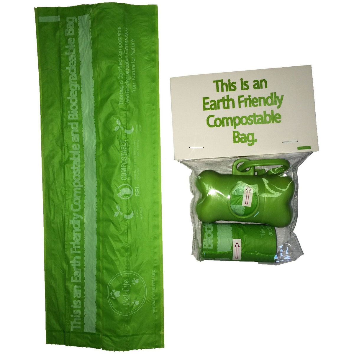 Pet Life Compostable 100% Recyclable and Biodegradable Eco-Friendly Pet Cat Dog Waste Bags from Thermoplastic Starch