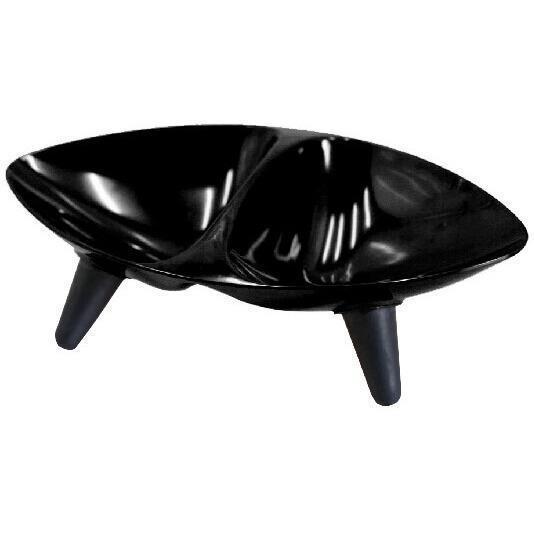 Pet Life Couture Sculptured Dishwasher Safe Melamine Food and Water Double Pet Bowl