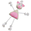 Pet Life Doll Mannequin Natural Jute and Rope Squeak Dog Toy