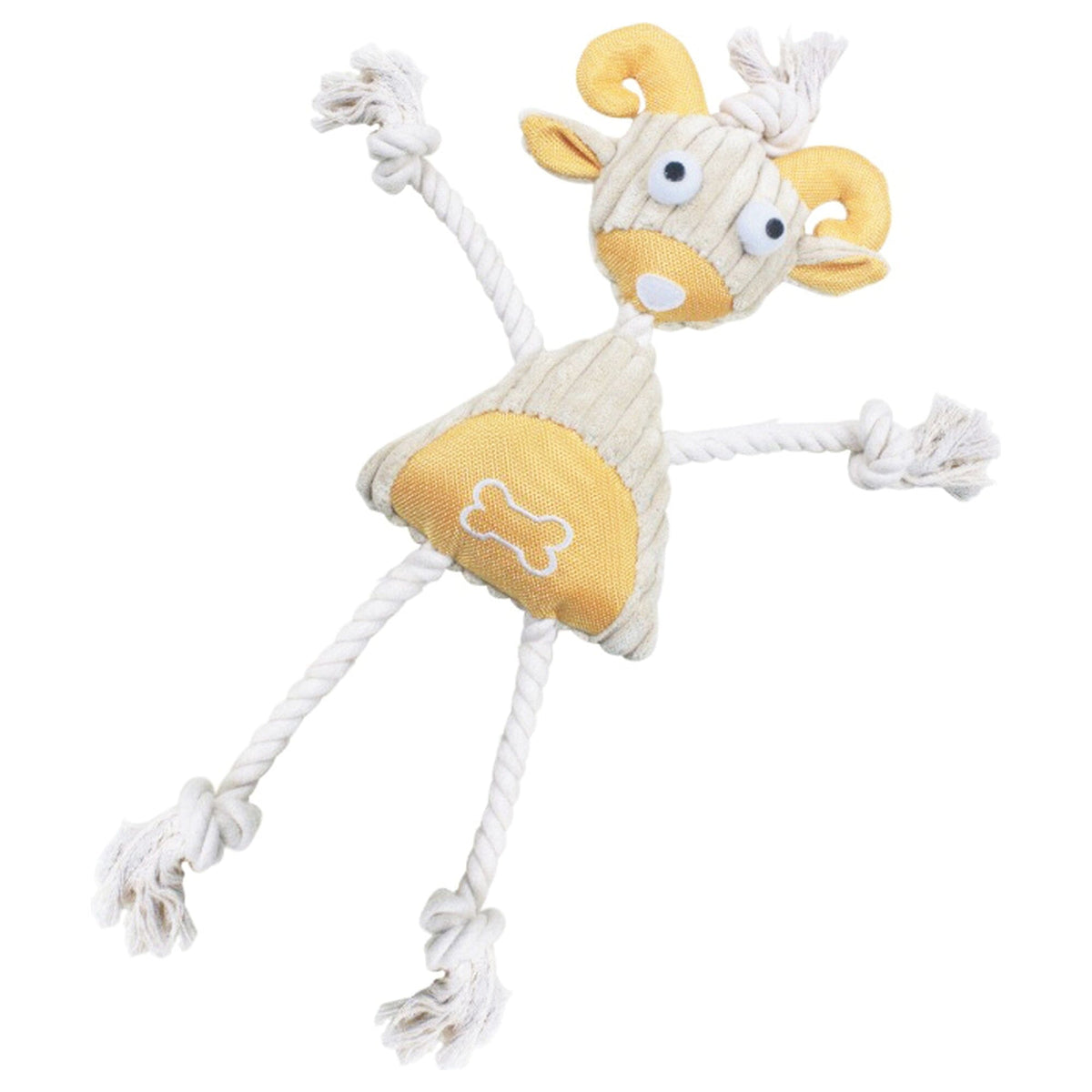 Pet Life Doll Mannequin Natural Jute and Rope Squeak Dog Toy | HT Animal Supply