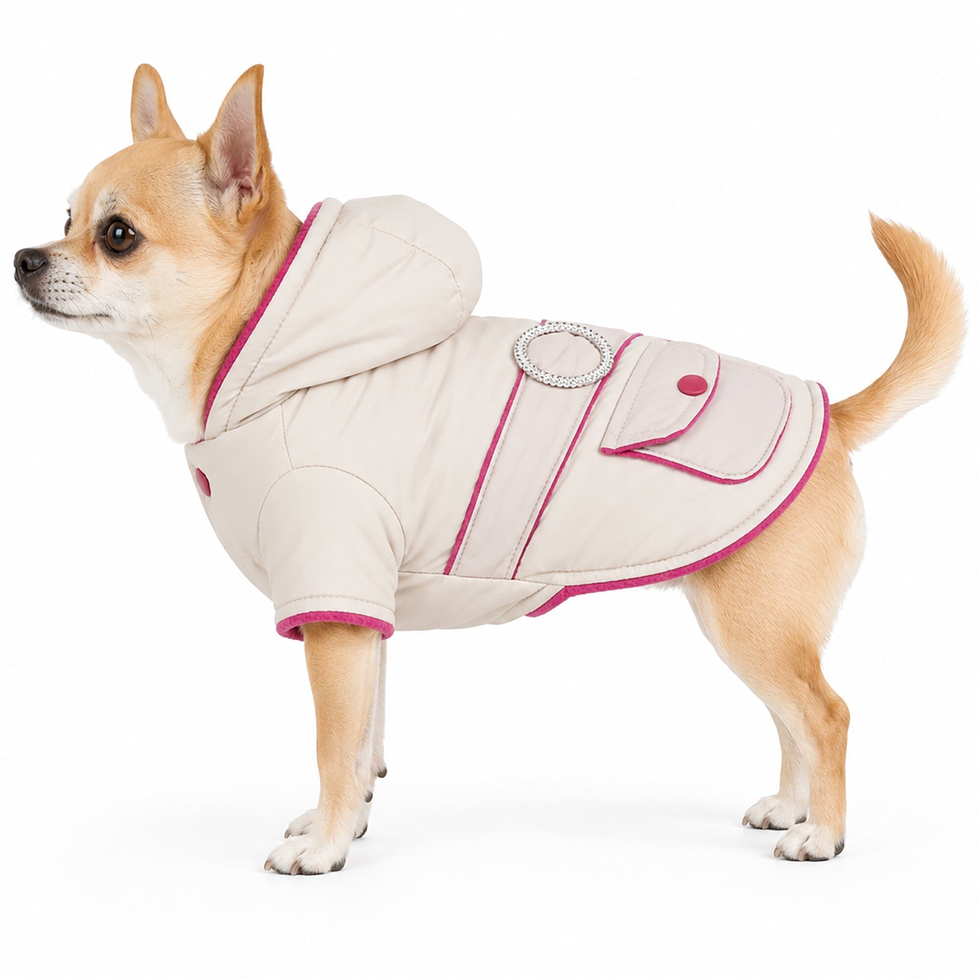 Pet Life Dual-Toned 3M Insulated Diamond Jeweled Pet Dog Jacket | HT Animal Supply