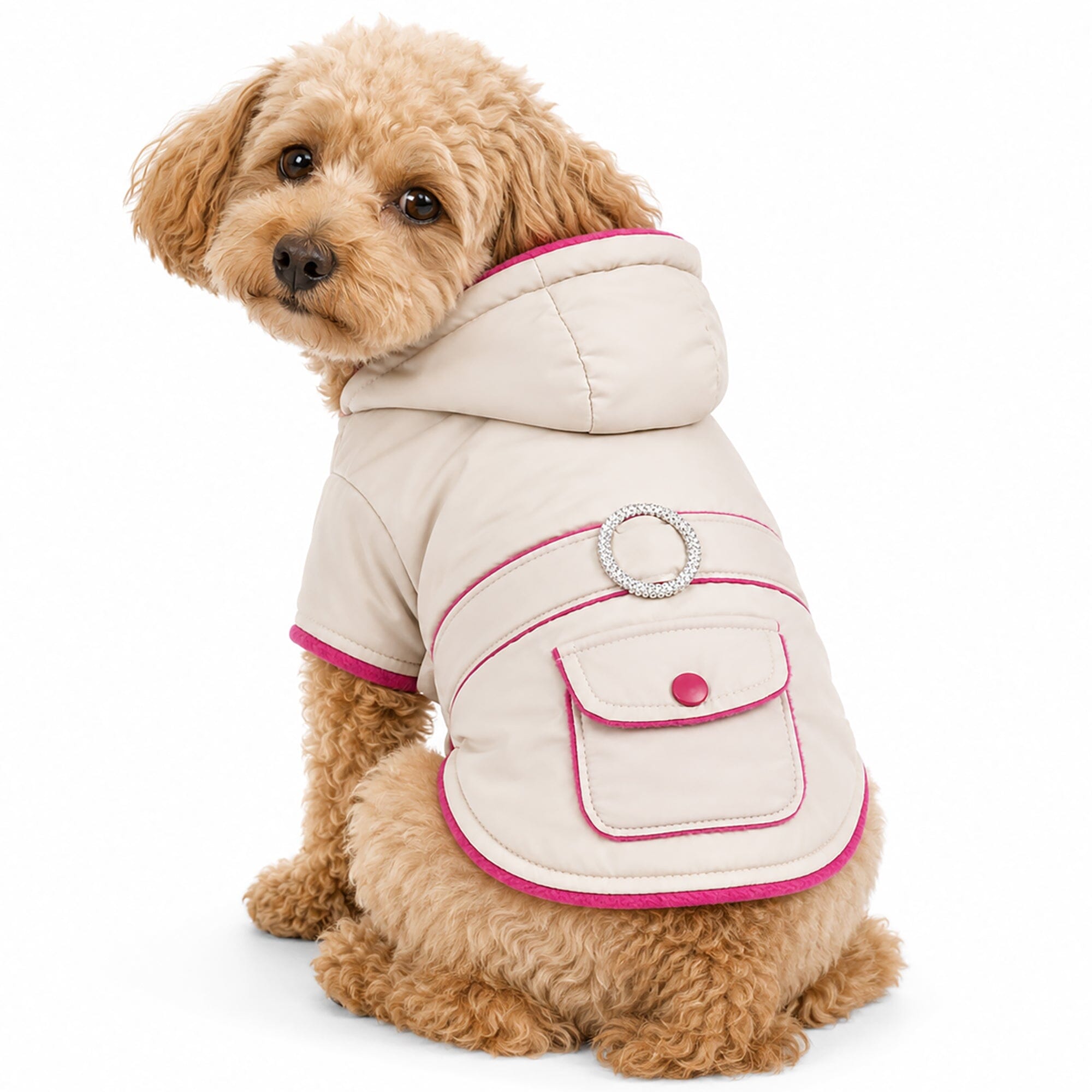 Pet Life Dual-Toned 3M Insulated Diamond Jeweled Pet Dog Jacket | HT Animal Supply