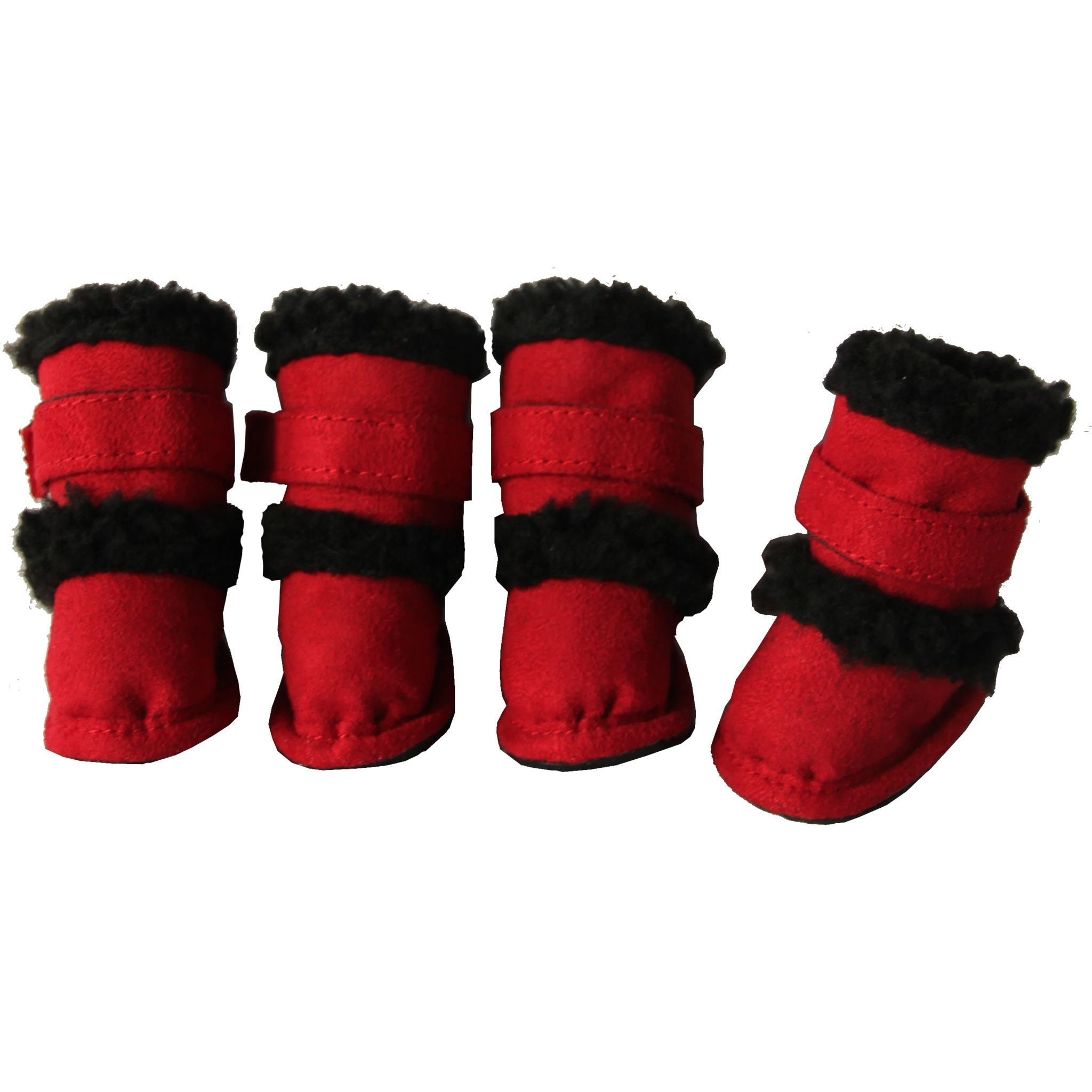 Pet Life Duggz 3M Insulated Winter Fashion Dog Shoes Booties - Set of 4