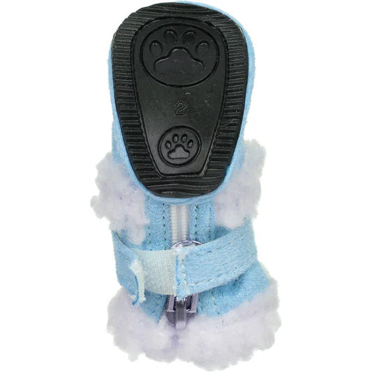 'Duggz' 3M Insulated Winter Fashion Dog Shoes Booties - Set of 4 (Blue)