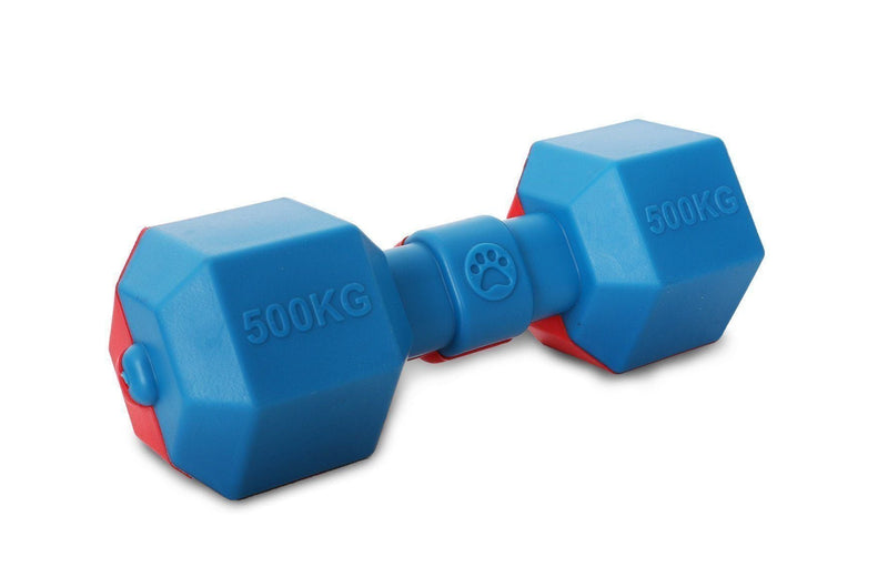 Pet Life Dumbbell Durable Chew and Fetch TPR Waterproof Floating Dog Toy