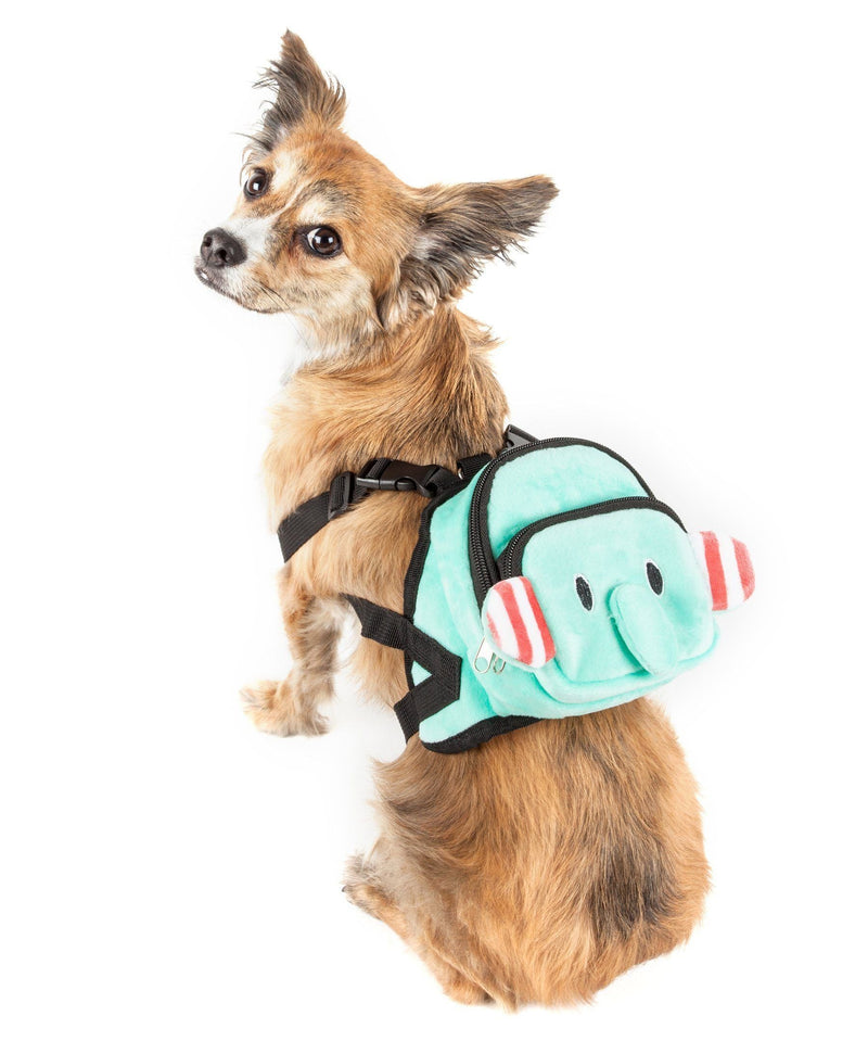 Pet Life Dumbone Dual-Pocketed Animated Fashion Dog Harness Backpack