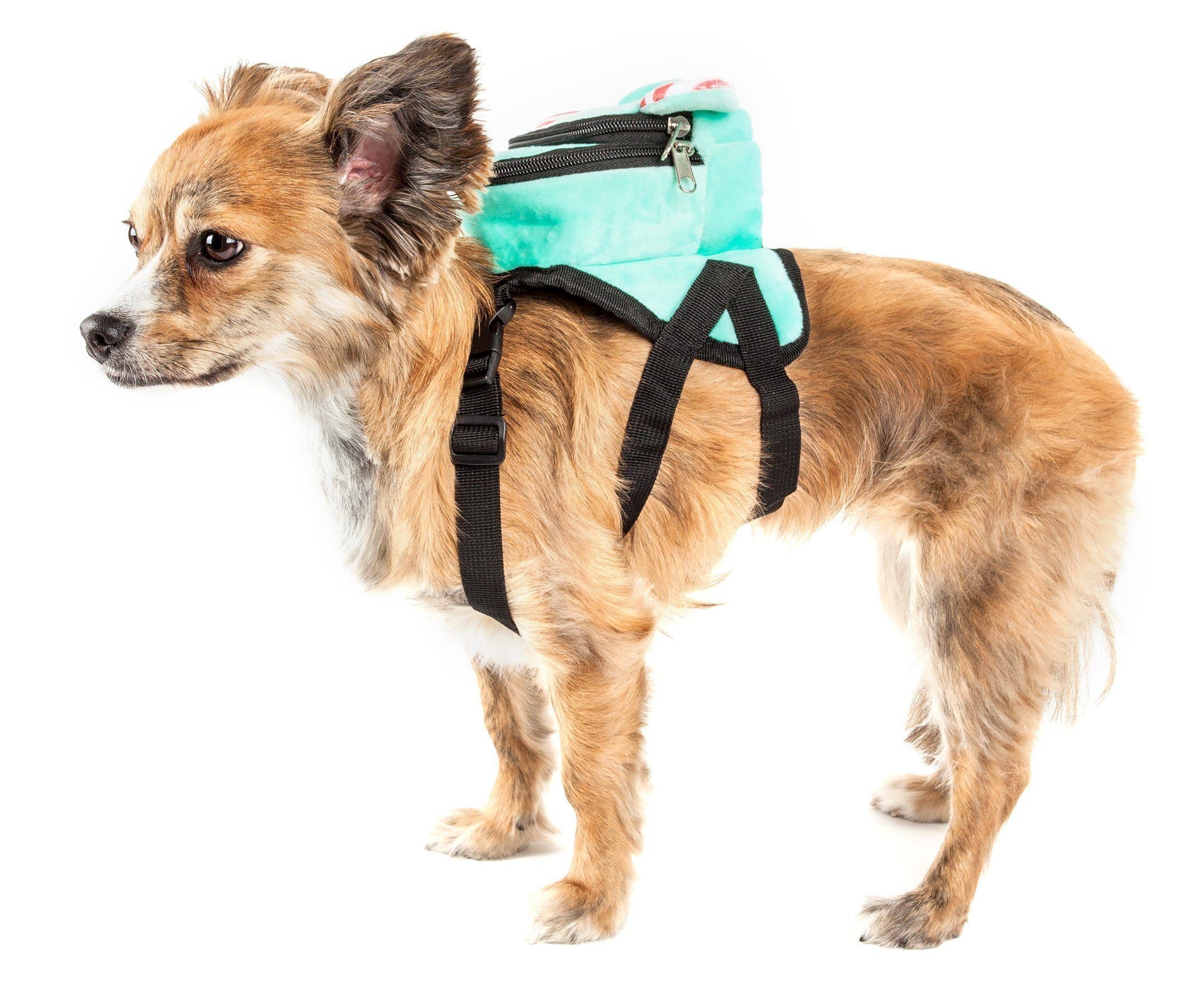 Pet Life Dumbone Dual-Pocketed Animated Fashion Dog Harness Backpack
