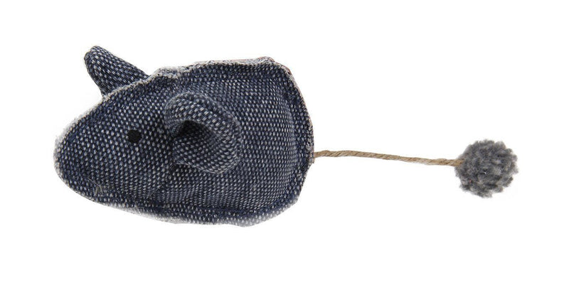 Pet Life Pompom Tailed Durable Cat and Mouse Plush Cat Toy