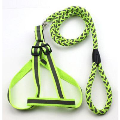 Pet Life ® Easy Tension Reflective Stitched Adjustable 2-in-1 Pet Dog Leash and Harness