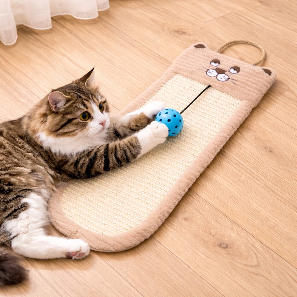 Pet Life Eco-Natural Sisal and Jute Hanging Carpet Cat Scratcher | HT Animal Supply