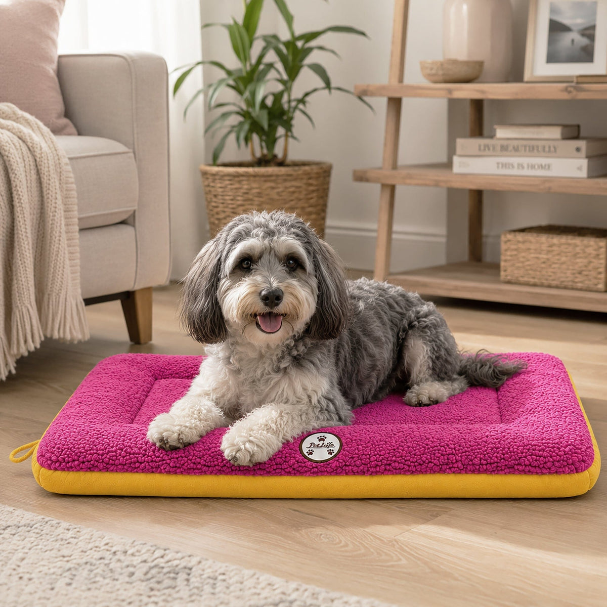Pet Life Eco-Paw Reversible Eco-Friendly Recyclabled Polyfill Fashion Designer Pet Dog Bed Mat Lounge | HT Animal Supply