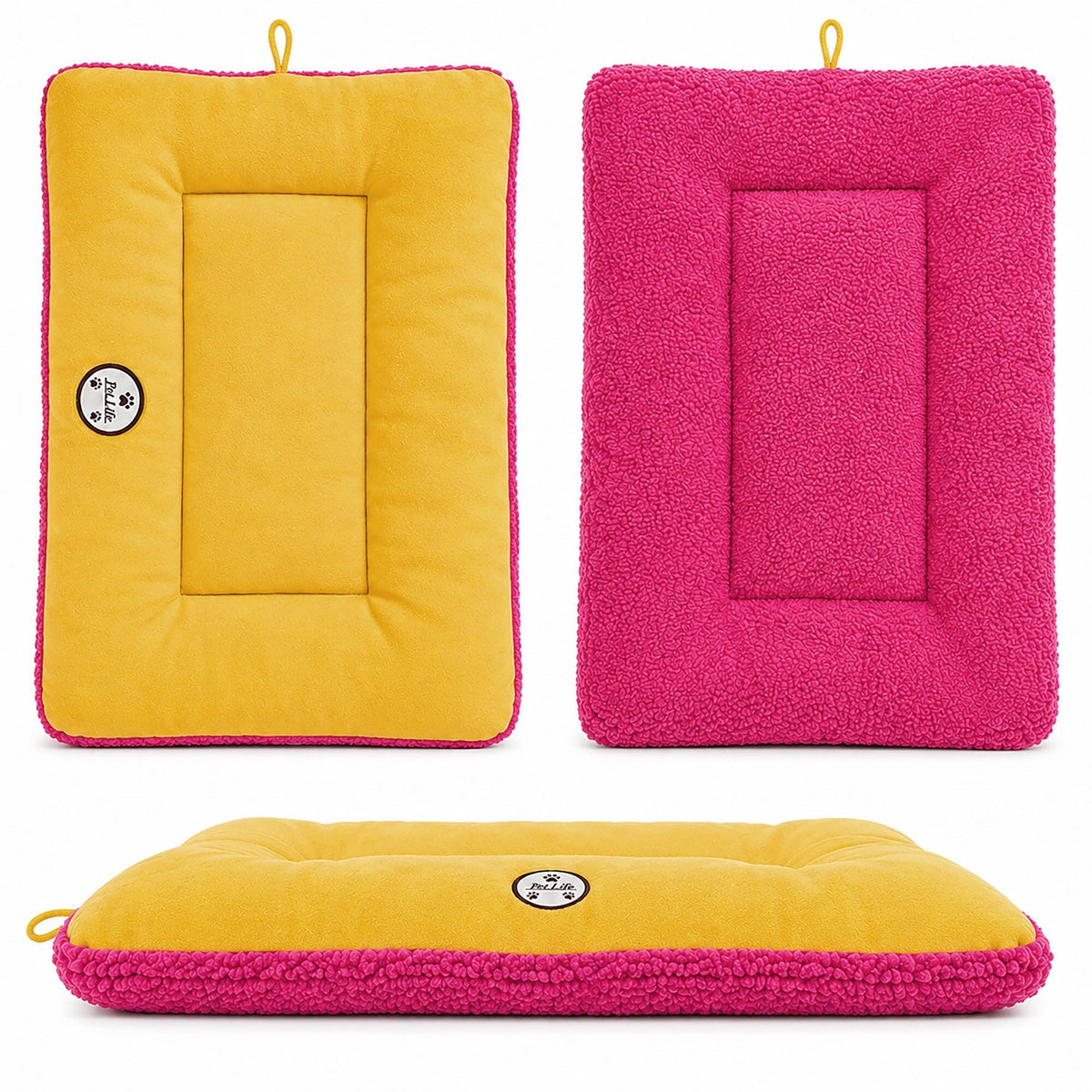 Pet Life Eco-Paw Reversible Eco-Friendly Recyclabled Polyfill Fashion Designer Pet Dog Bed Mat Lounge | HT Animal Supply