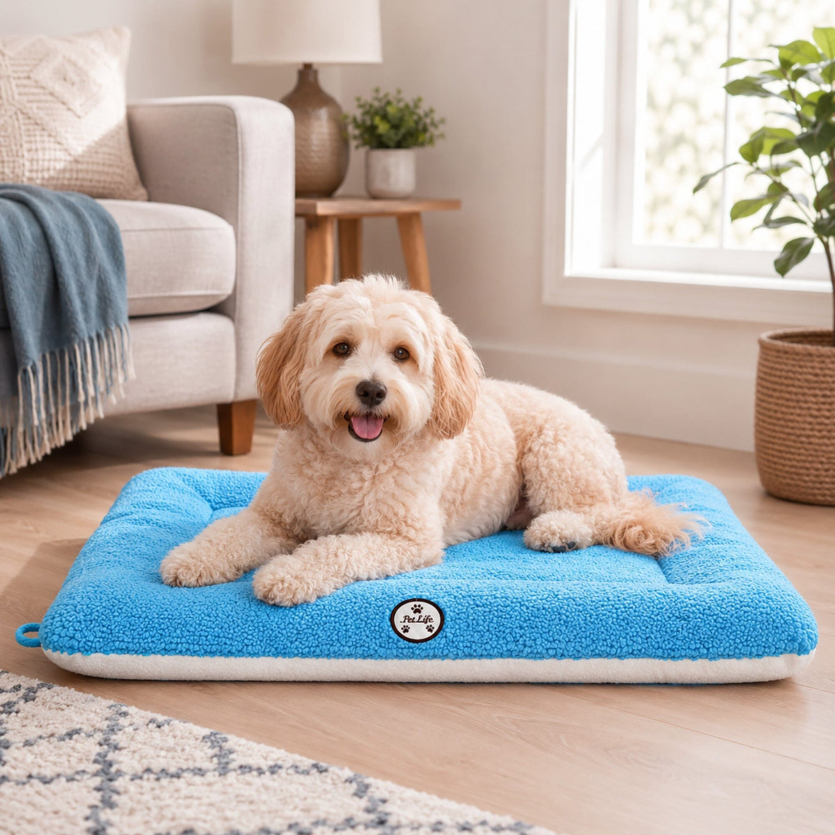 Pet Life Eco-Paw Reversible Eco-Friendly Recyclabled Polyfill Fashion Designer Pet Dog Bed Mat Lounge | HT Animal Supply