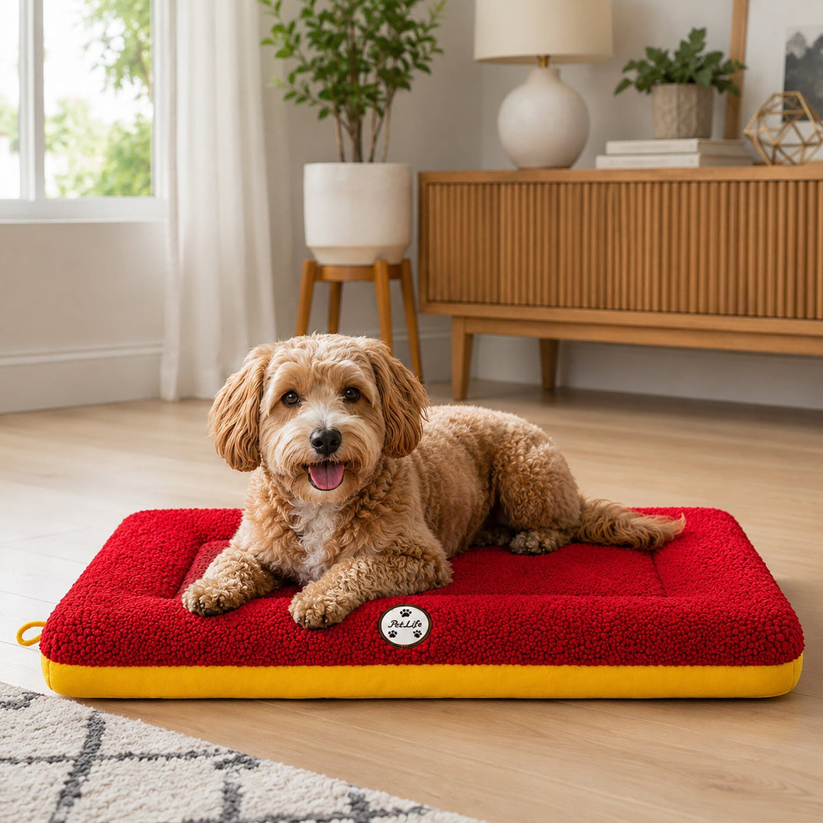 Pet Life Eco-Paw Reversible Eco-Friendly Recyclabled Polyfill Fashion Designer Pet Dog Bed Mat Lounge | HT Animal Supply