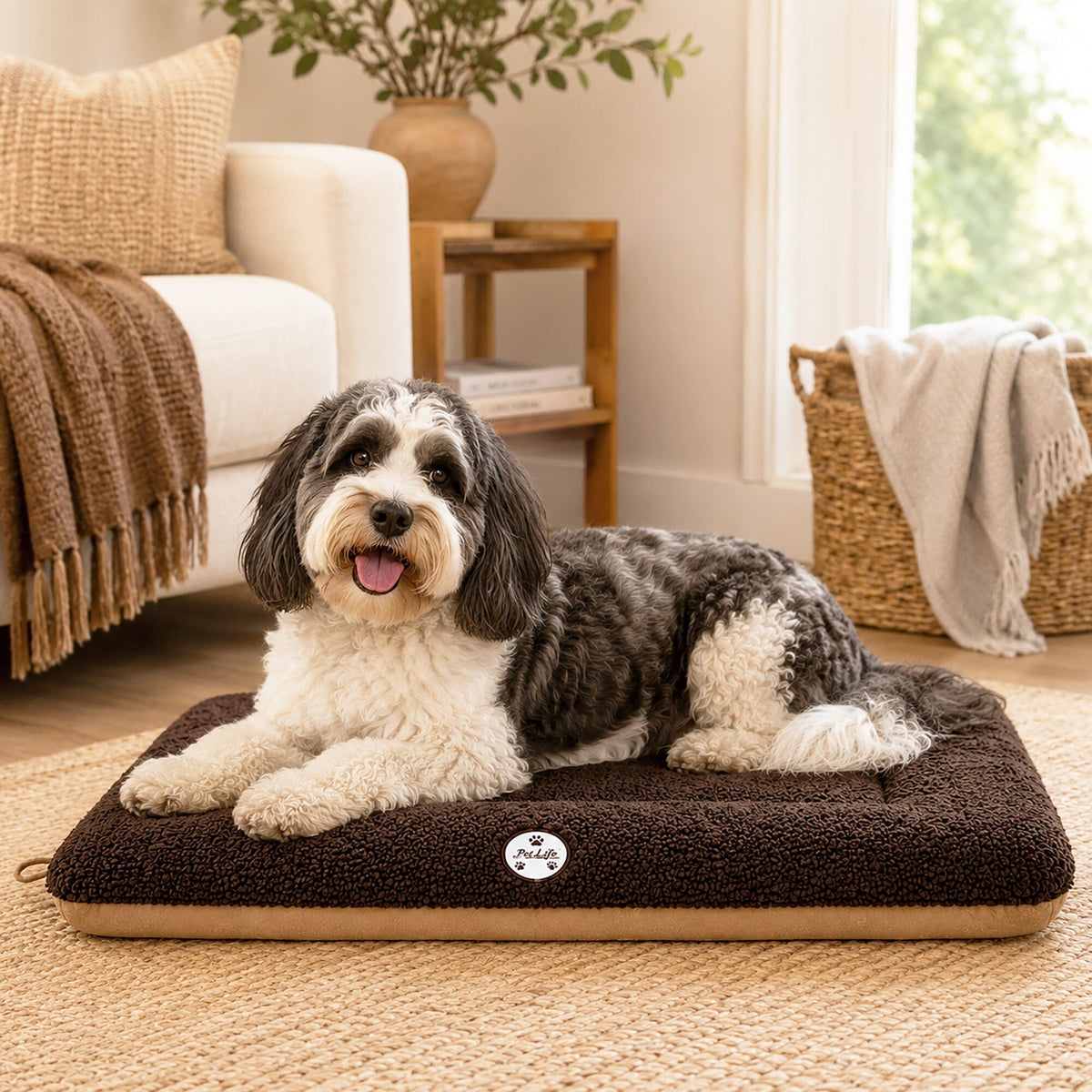 Pet Life Eco-Paw Reversible Eco-Friendly Recyclabled Polyfill Fashion Designer Pet Dog Bed Mat Lounge | HT Animal Supply