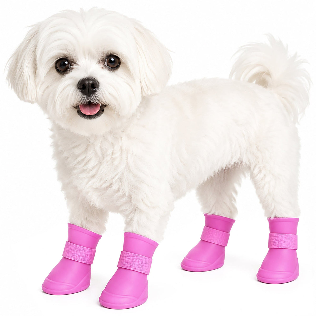 Pet Life Elastic Protective Multi-Usage All-Terrain Rubberized Dog Shoes - Set of 4 | HT Animal Supply