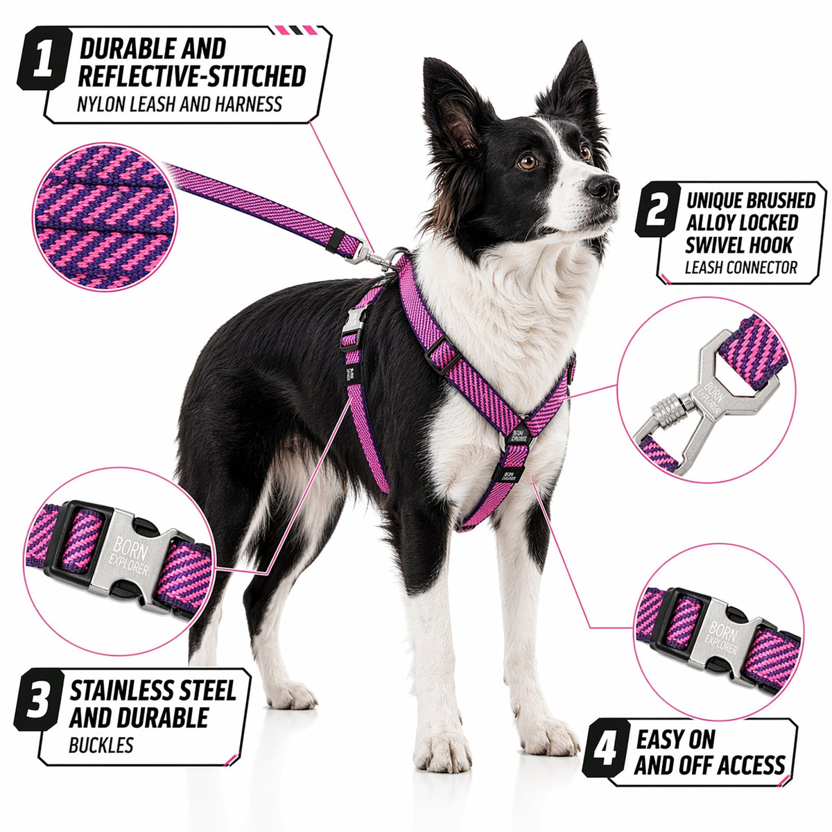 Pet Life Escapade Outdoor Series 2-in-1 Convertible Dog Leash and Harness