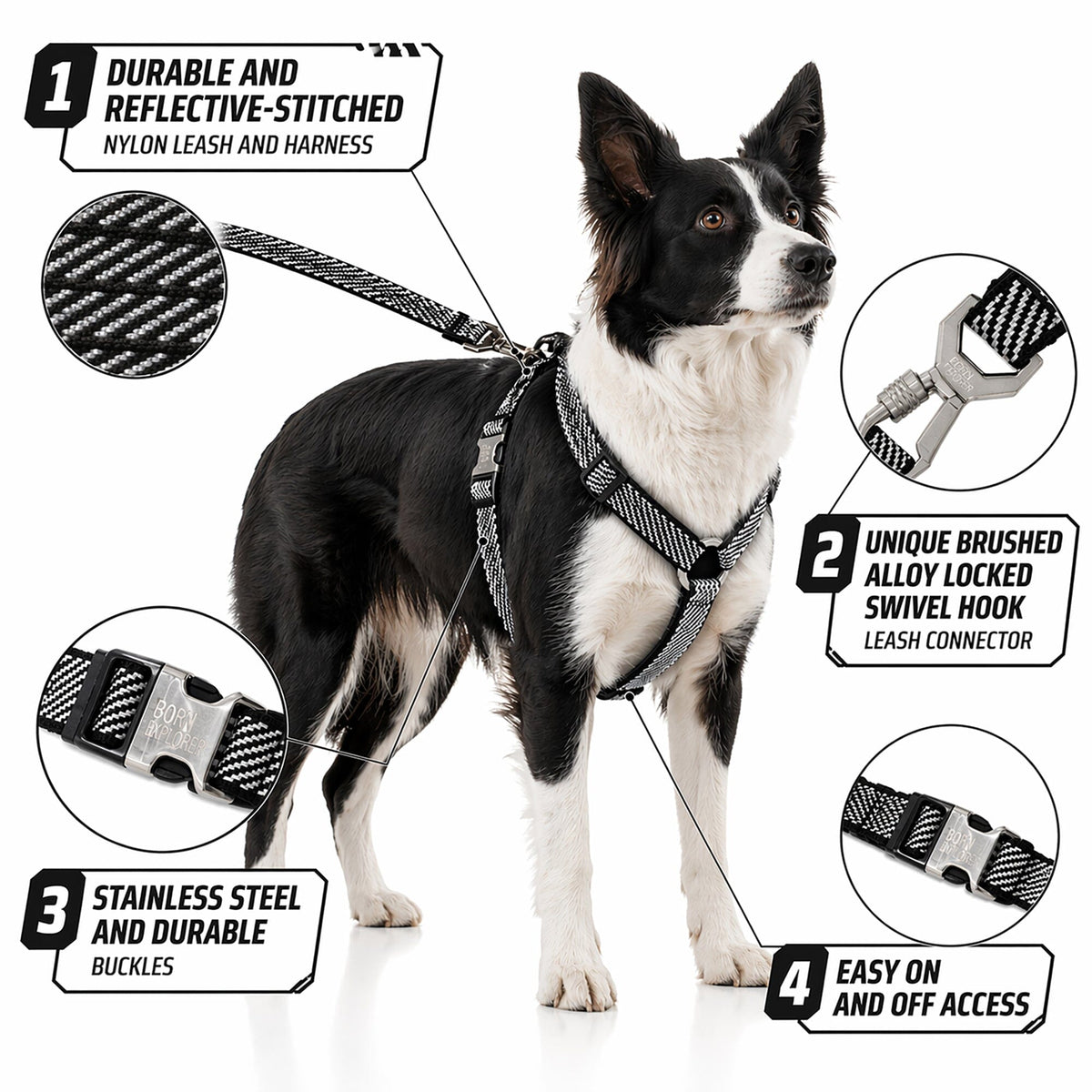 Pet Life Escapade Outdoor Series 2-in-1 Convertible Dog Leash and Harness