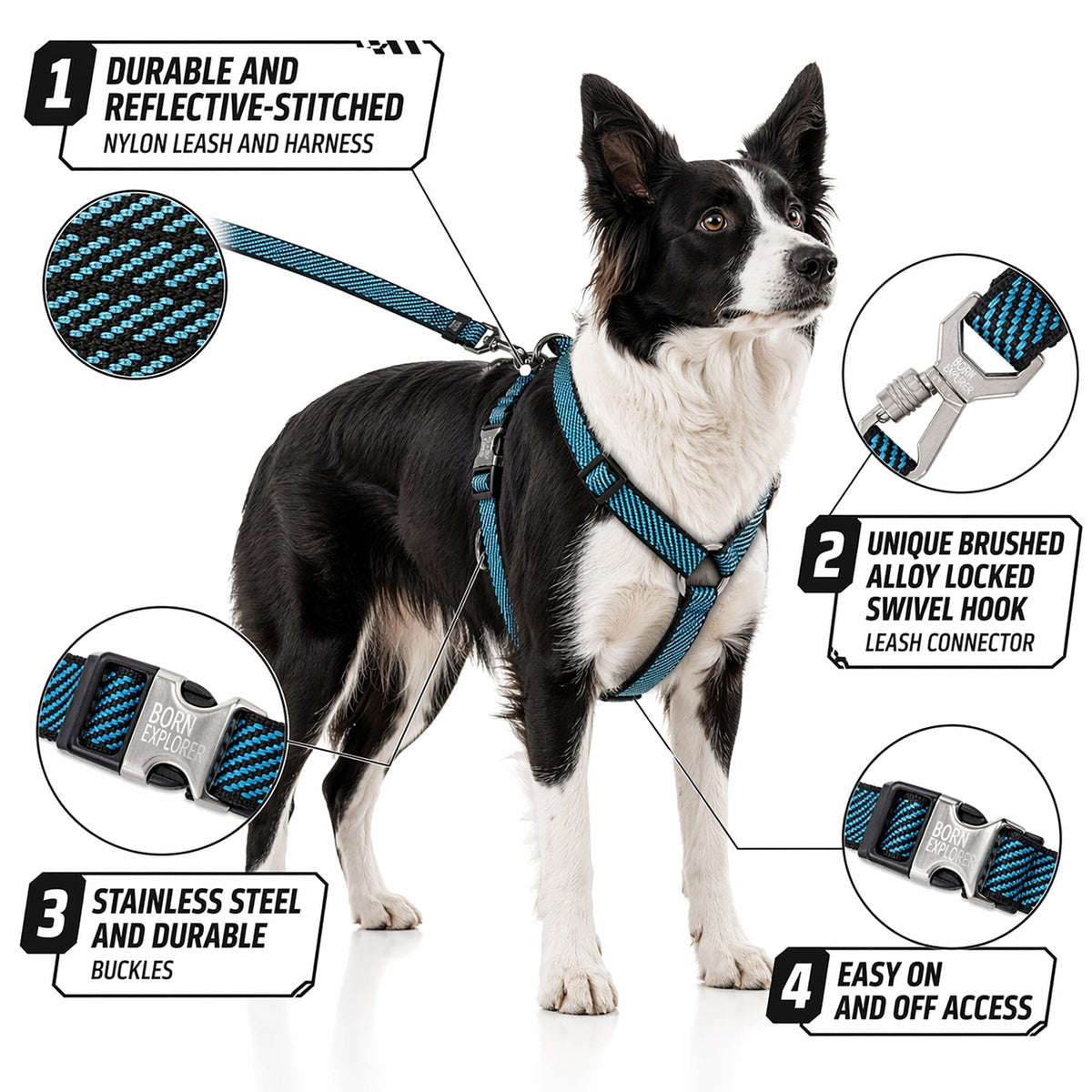 Pet Life Escapade Outdoor Series 2-in-1 Convertible Dog Leash and Harness